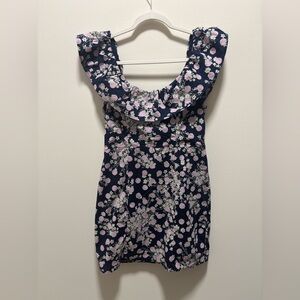 Free People Ruby Fiore Mini Dress Size 6 Navy Floral